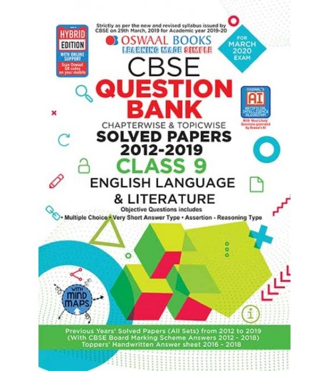Oswaal CBSE Question Bank Class 9 English Language and Literature Chapter Wise and Topic Wise | Latest Edition CBSE Class 9 - SchoolChamp.net